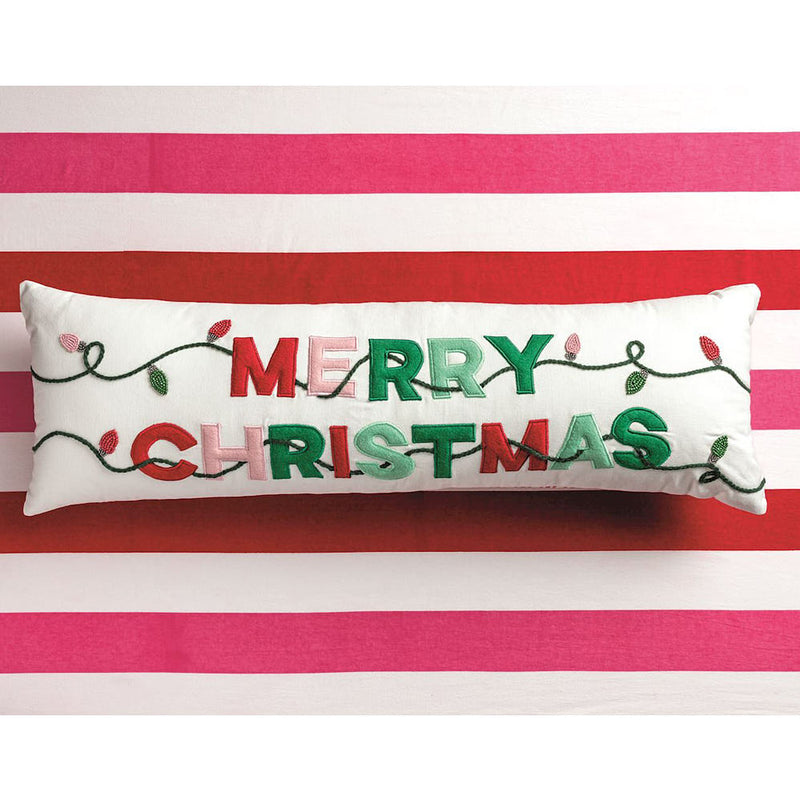 Mud Pie Merry Christmas Long Pillow