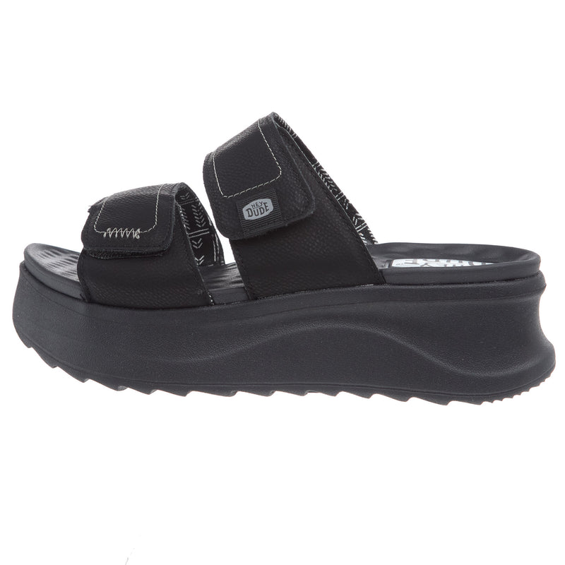 Hey Dude Women`s Delray Slide Black Sandal