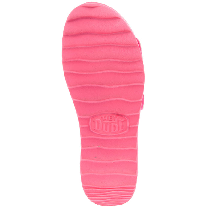 Hey Dude Shoes Delray Slide Eyelet 43203.100 Sandalo con zeppa a due fasce in tessuto Bianco 37 Hey Dude Shoes Delray Slide Eyelet 43203.100 Sandalo con zeppa a due fasce in tessuto Bianco 37