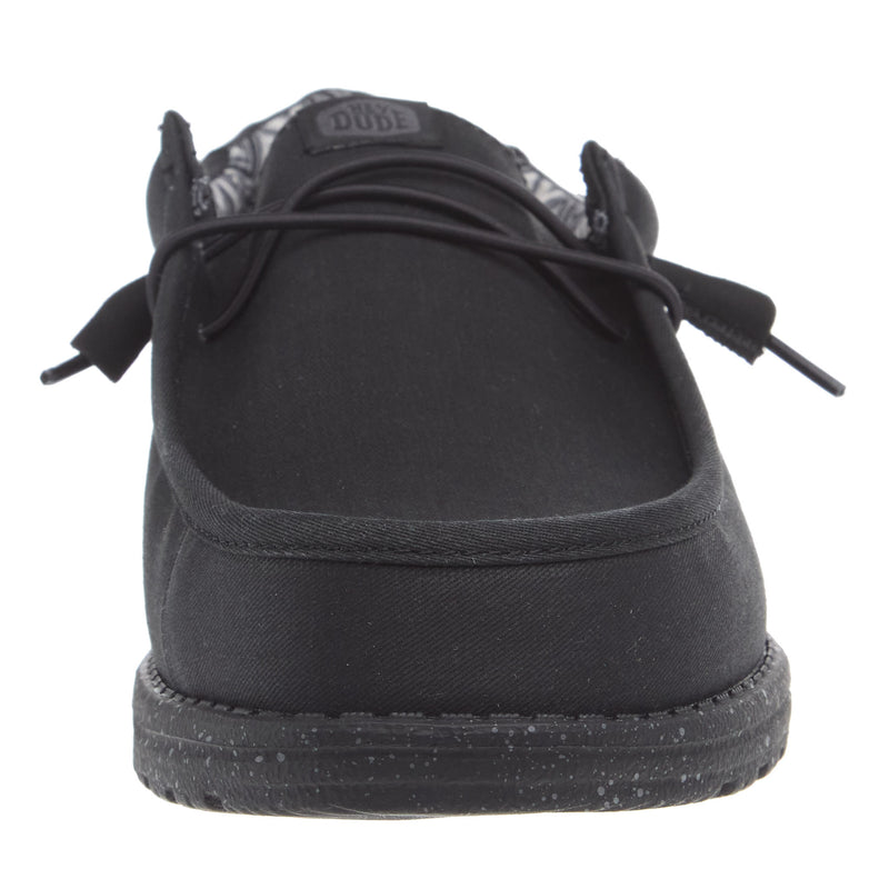 Hey Dude Men's Wally Black on Black Wide Width Casual Shoe