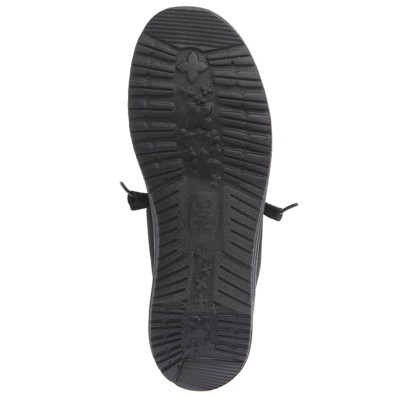 Hey Dude Men's Wally Black on Black Wide Width Casual Shoe