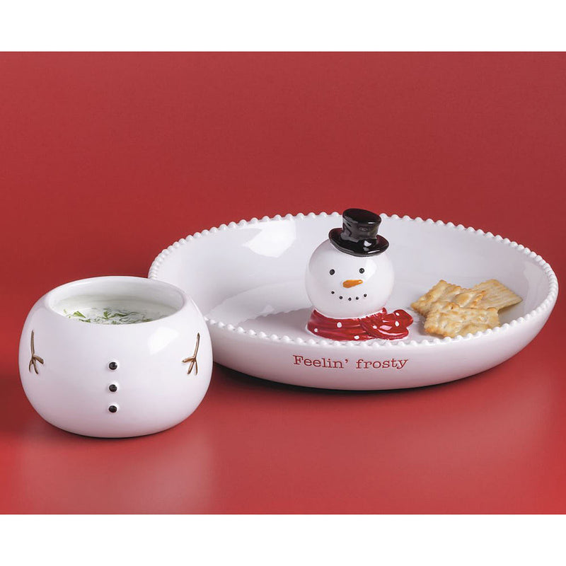 Mud Pie Stackable Snowman Server Set