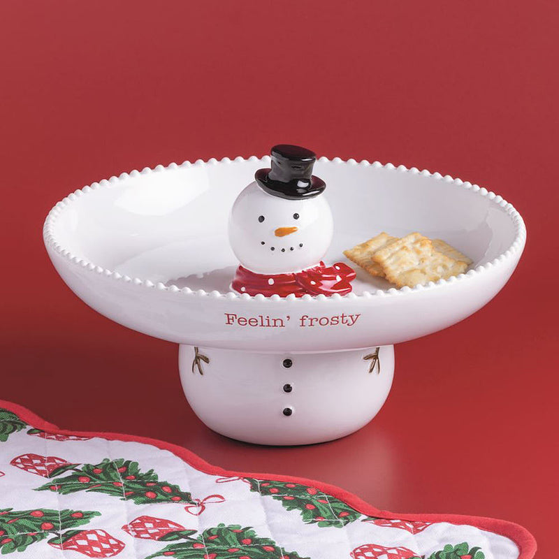 Mud Pie Stackable Snowman Server Set