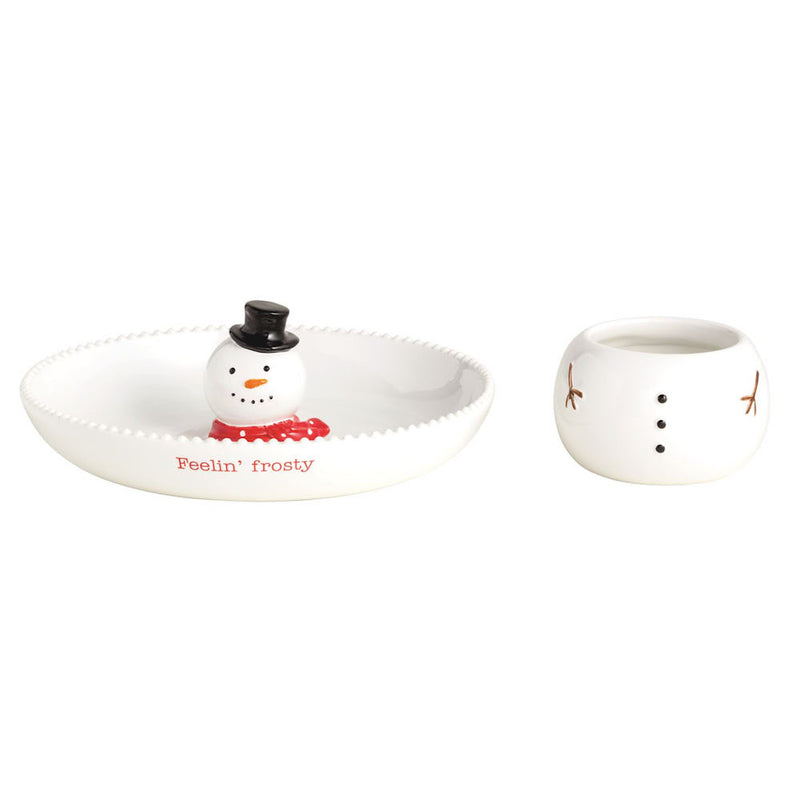 Mud Pie Stackable Snowman Server Set