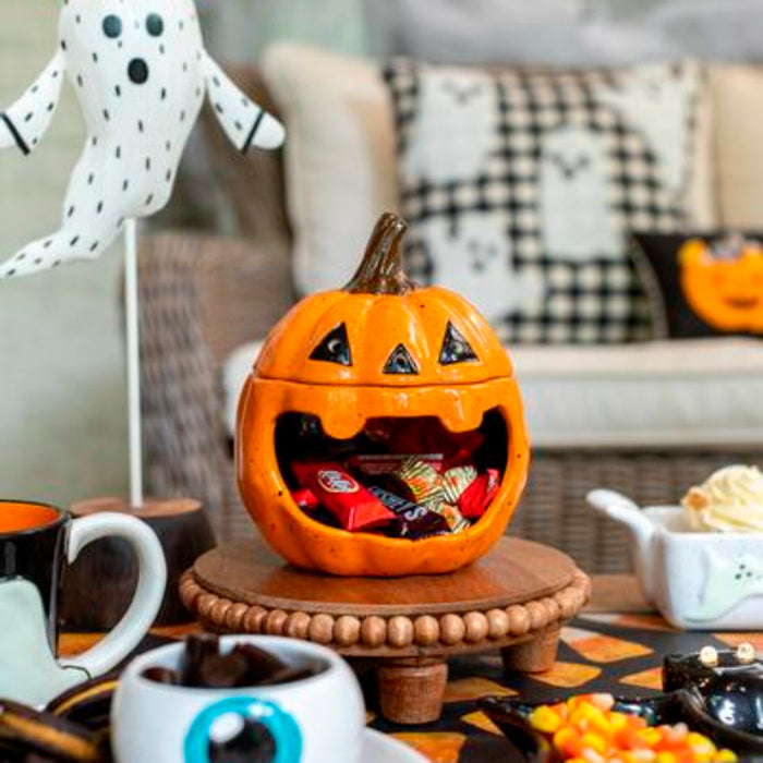 Mud Pie Open Candy Pumpkin Container