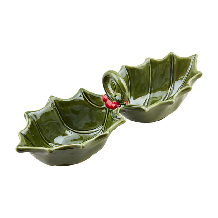 Mud Pie Double Holly Tidbit