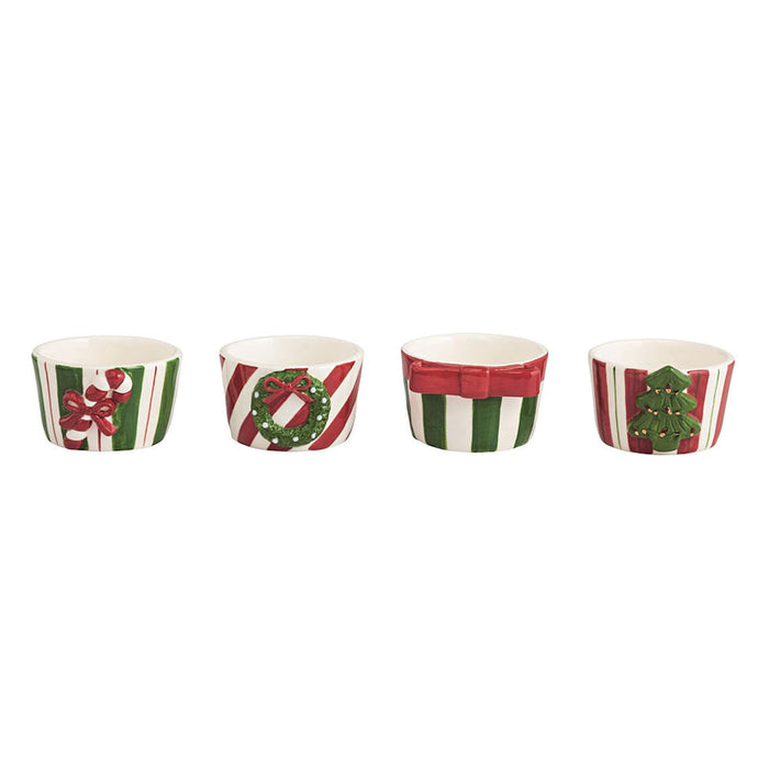 Mud Pie Christmas Wreath Tidbit Bowl