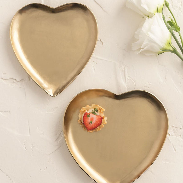 Mud Pie Brass Heart Tidbit Trays