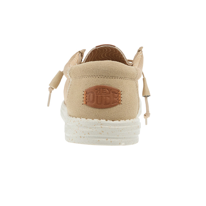 Hey Dude Mens Wally Elevated Basic Khaki Shoe