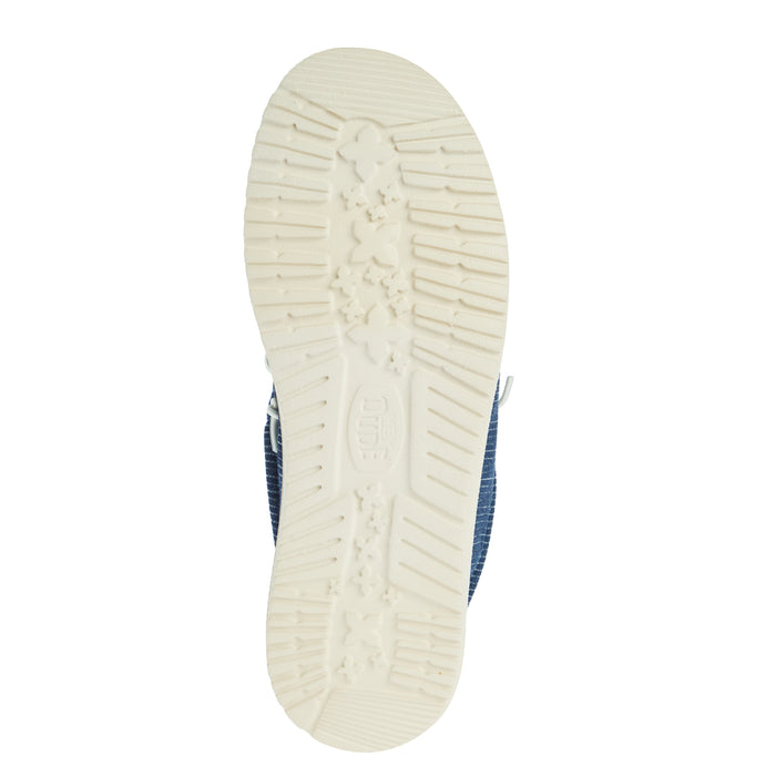 Hey Dude Men`s Wally Hickory Denim Navy Casual Shoe