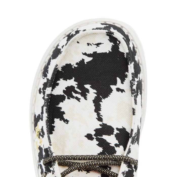 Hey Dude Womens Wendy Disco Cow Print Casual Shoe