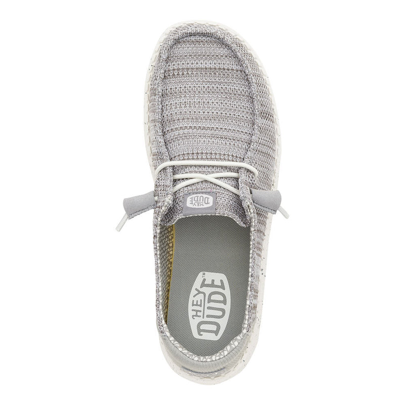 Hey Dude Women's Wendy Stretch Mesh Light Grey Casual