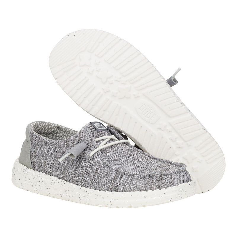 Hey Dude Women's Wendy Stretch Mesh Light Grey Casual