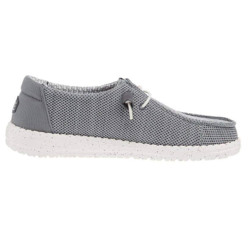 Hey Dude Women`s Wendy Stretch Mesh Dark Grey Casual Shoe