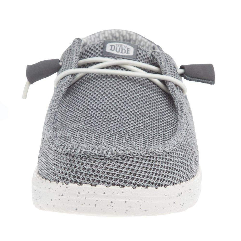 Hey Dude Women`s Wendy Stretch Mesh Dark Grey Casual Shoe