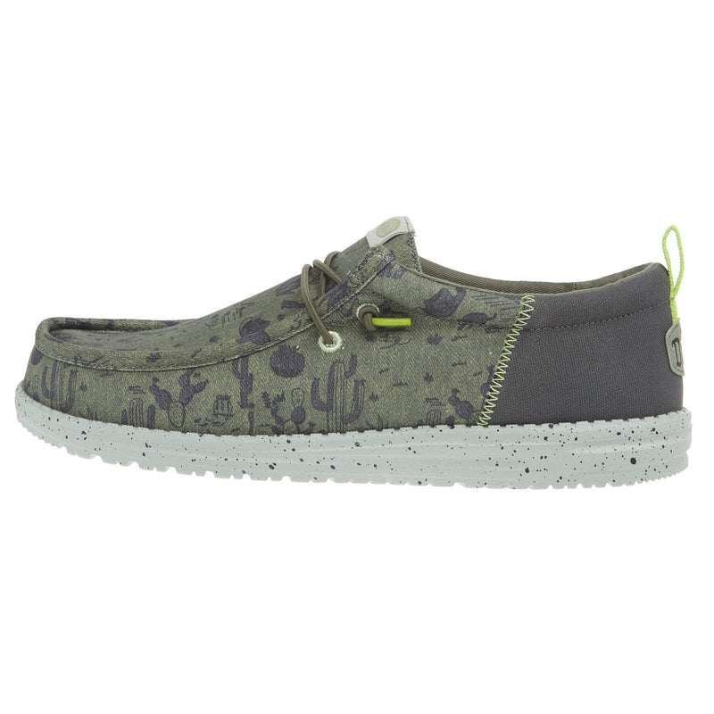 Hey Dude Men`s Green Wally Funk Desert Casual Shoe