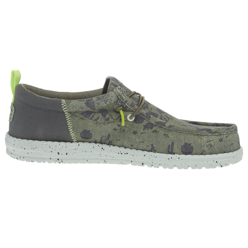 Hey Dude Men`s Green Wally Funk Desert Casual Shoe