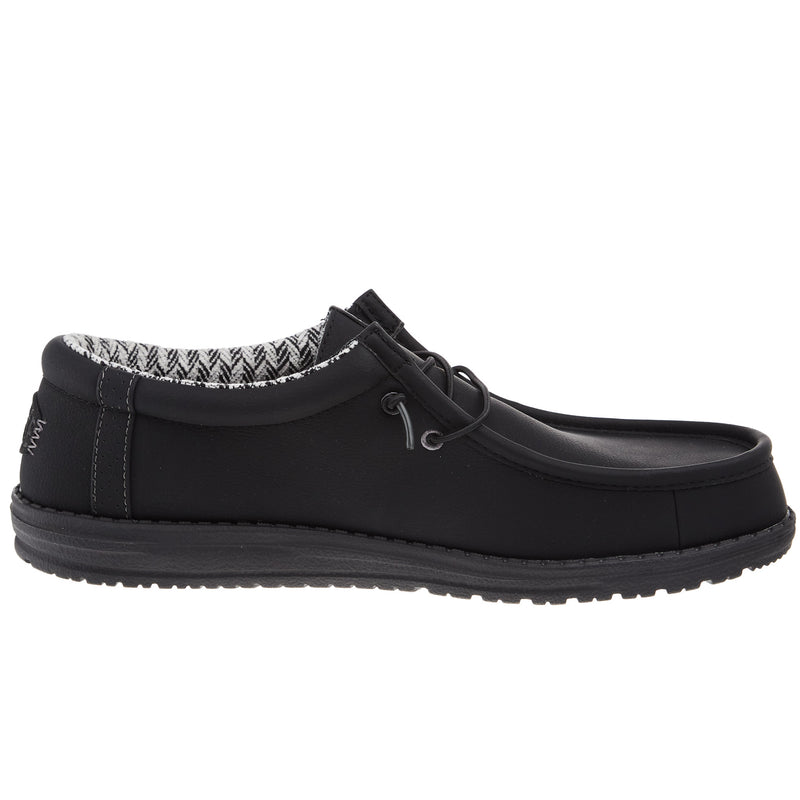 Hey Dude Mens Wally Classic Black Casual Shoe