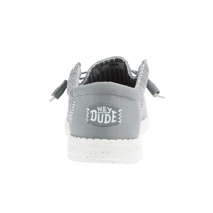 Hey Dude Men`s Grey Wally Stretch Mesh Casual