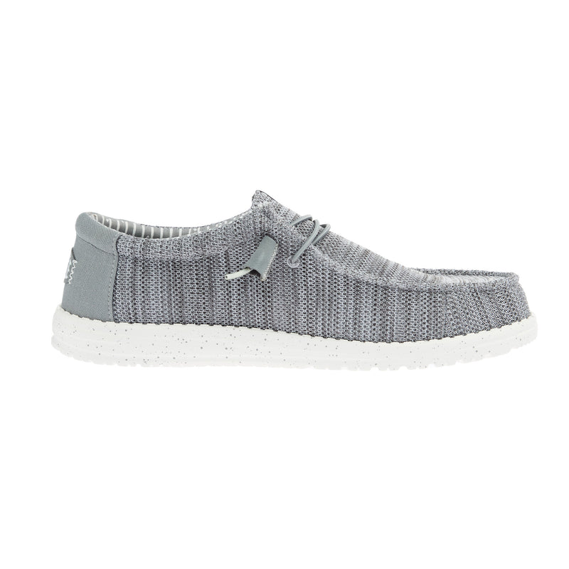Hey Dude Men`s Grey Wally Stretch Mesh Casual