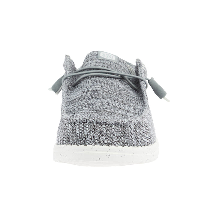 Hey Dude Men`s Grey Wally Stretch Mesh Casual