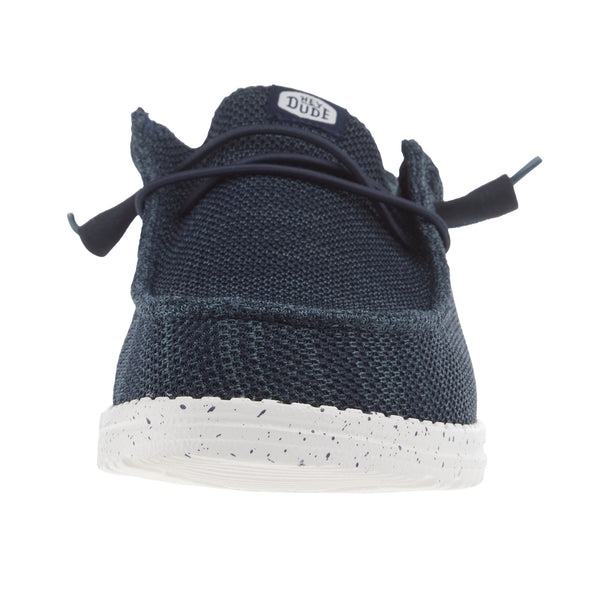 Hey Dude Mens Navy Wally Stretch Mesh Casual Shoe display picture 3