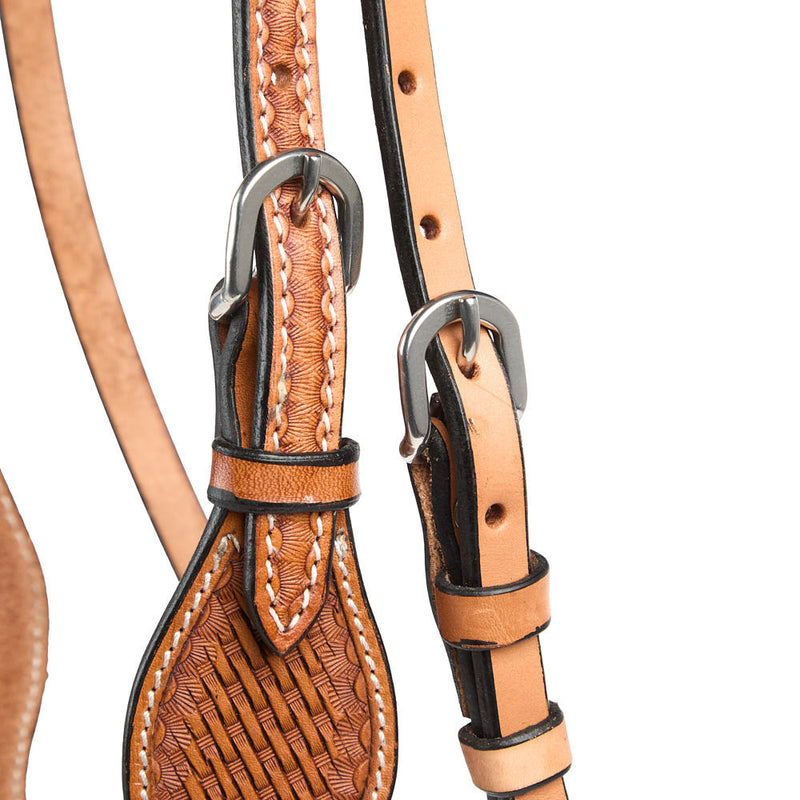 Tough 1 Two Tone Basket Floral Browband Headstall