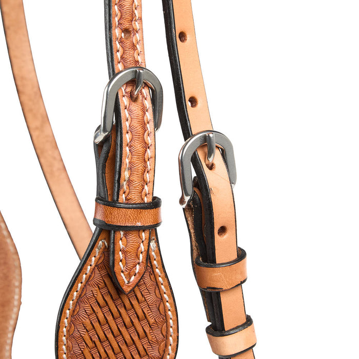 Tough 1 Two Tone Basket Floral Browband Headstall