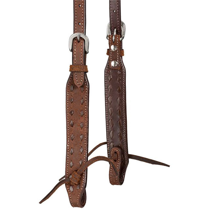 Tough 1 Brown Buckstitch Single Ear Headstall