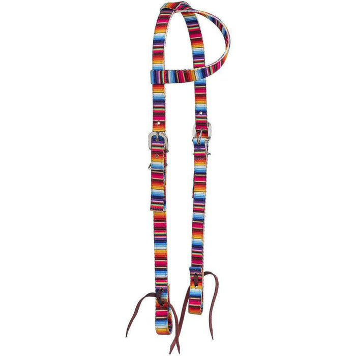 Tough 1 Single Ear Nylon Web Patterned Headstall