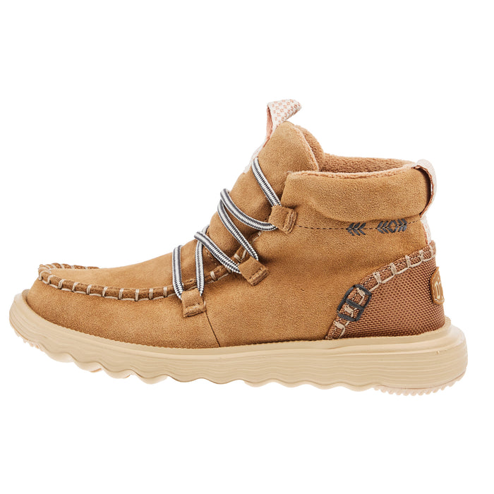 Hey Dude Womens Reyes Suede Tan Casual Shoe