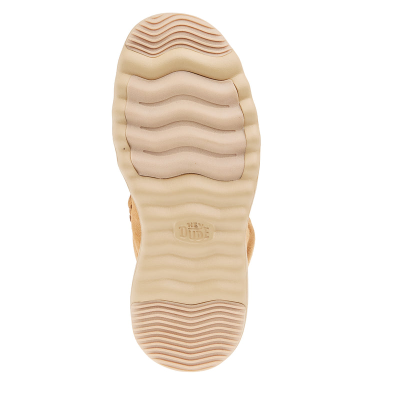 Hey Dude Womens Reyes Suede Tan Casual Shoe