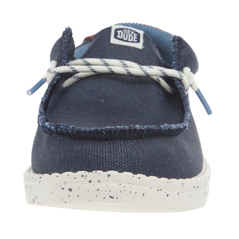 Hey Dude Youth Wally Break Day Navy Casual Shoe