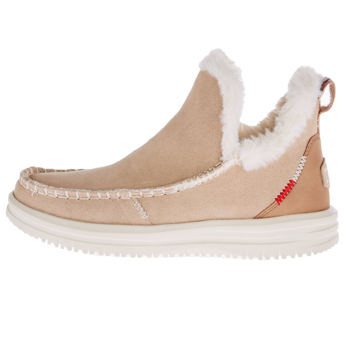 Hey Dude Womens Camden Suede Tan Casual Shoe