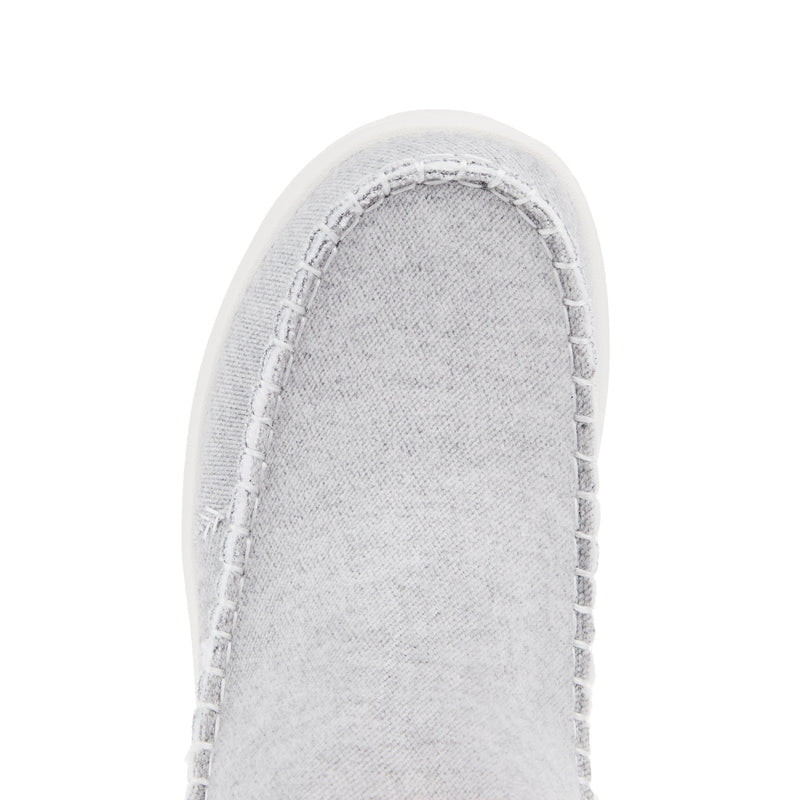 Hey Dude Womens Camden Brushed Cozy Grey Shoe
