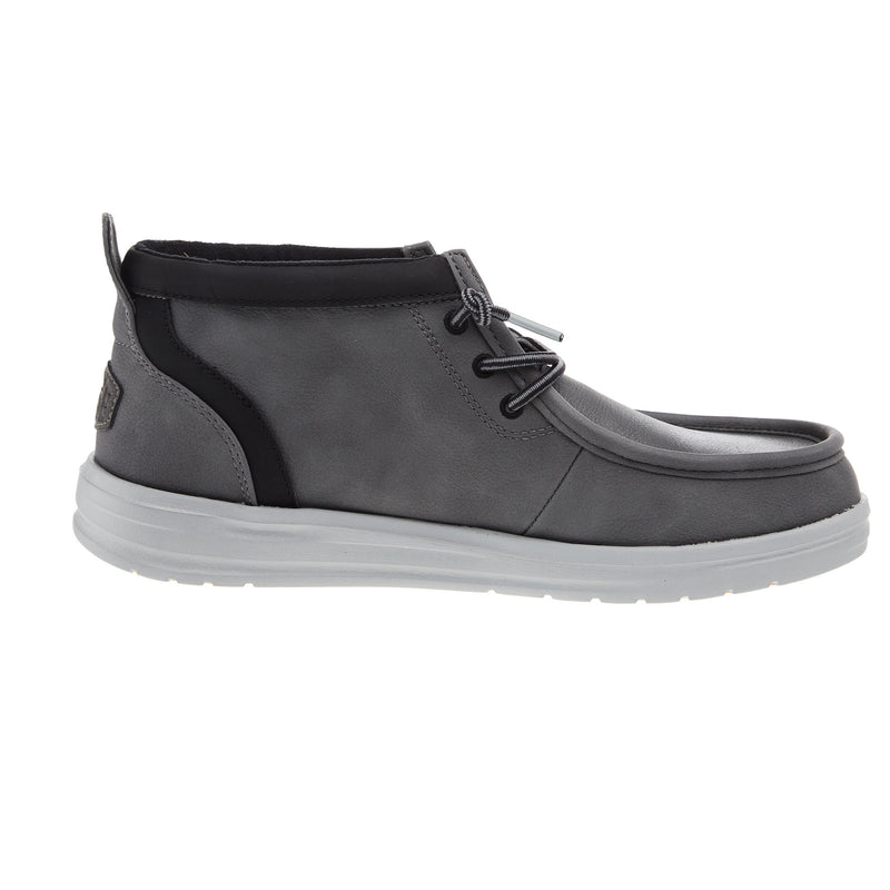 Hey Dude Mens Grey Mid Griper Casual Shoe