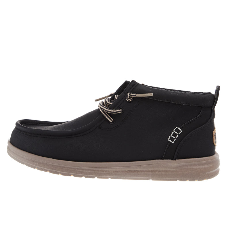 Hey Dude Men Wally Black Mid Griper Casual Shoe