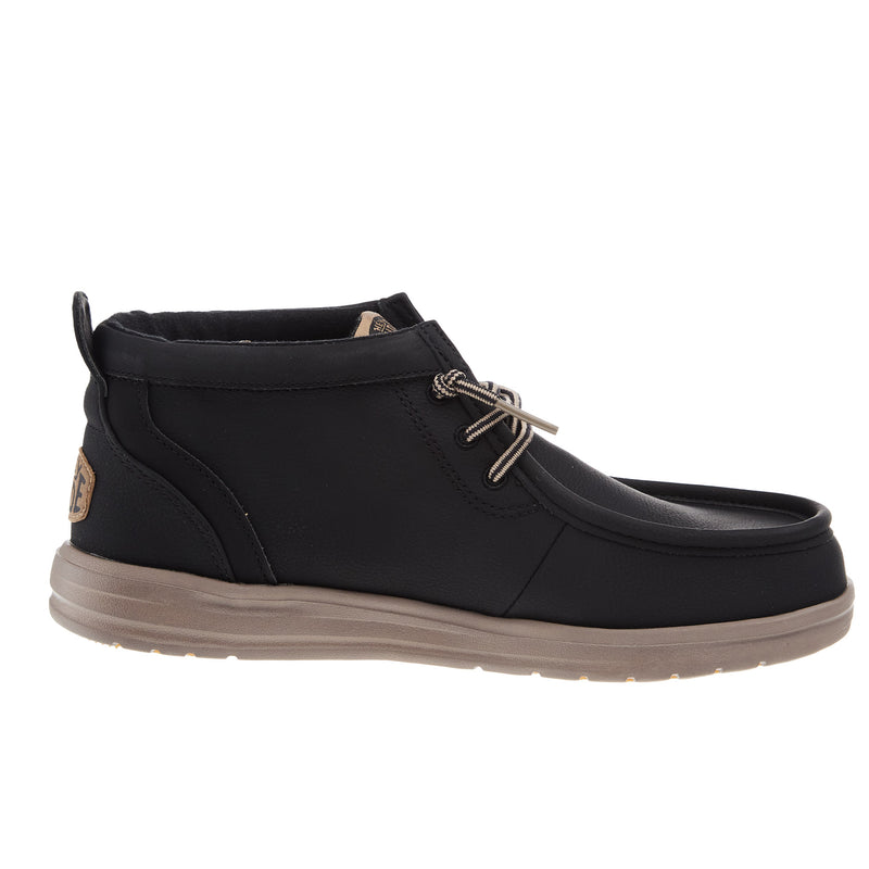 Hey Dude Men Wally Black Mid Griper Casual Shoe