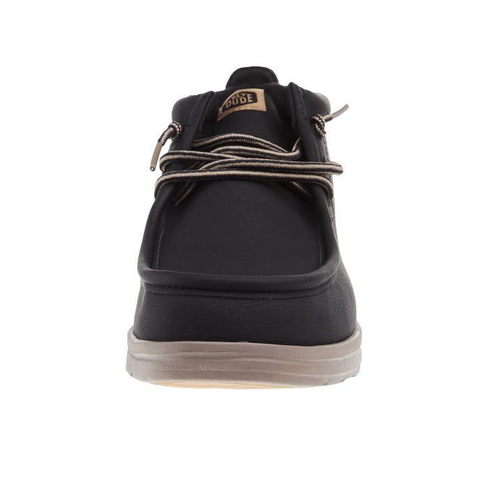 サル‼️ Hey Dude Men Wally Black Mid Griper Casual Shoe