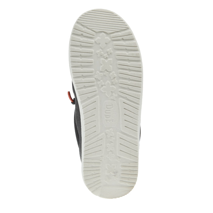 Hey Dude Boys Wally Black Herringbone Shoe