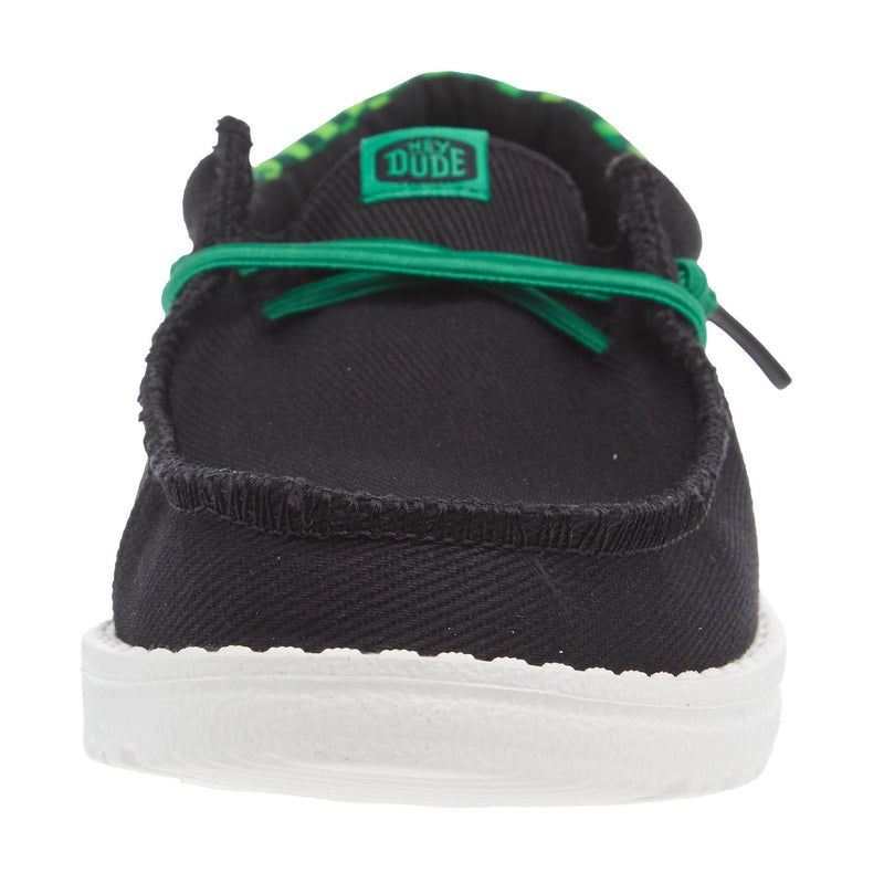 Hey Dude Youth Funk Gaming Black and Green Casual Shoe