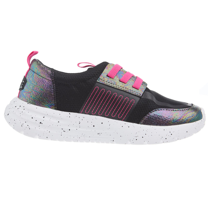 Hey Dude Youth Sirocco Play Brights Black and Pink Casual Shoe