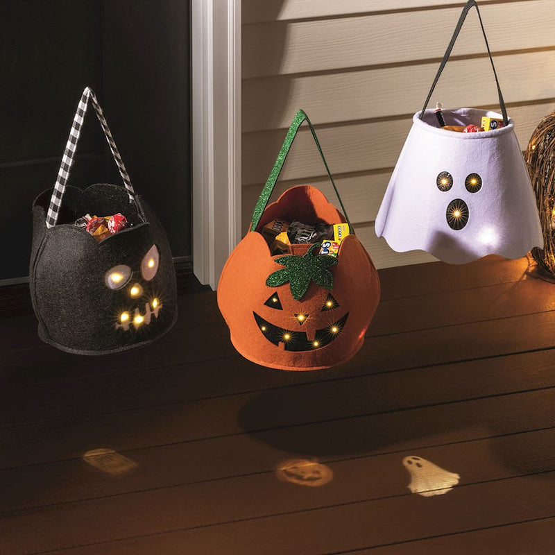 Mud Pie Pumpkin Led Treat Bucket