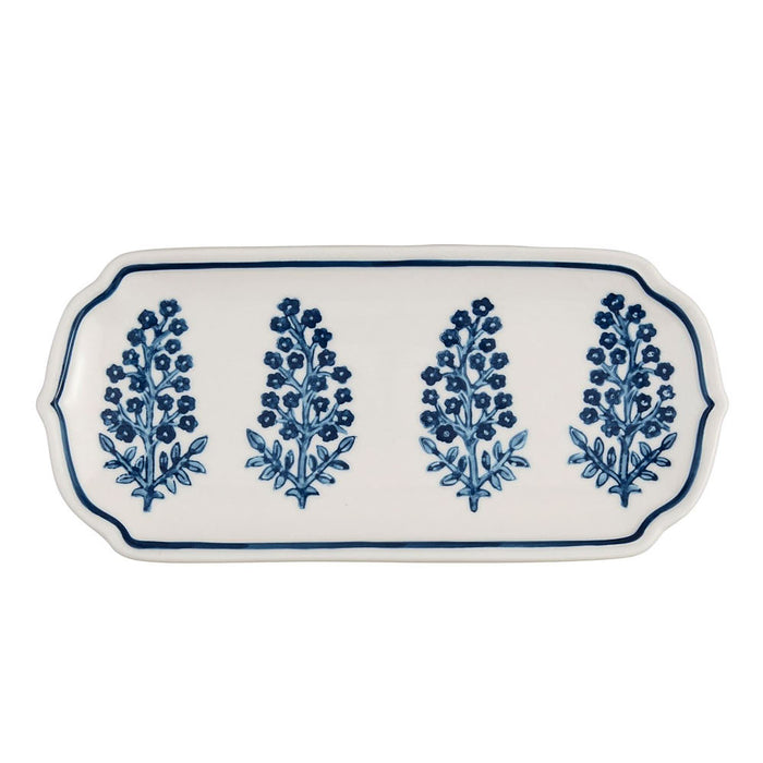 Mud Pie Blooms Block Print Everything Tray