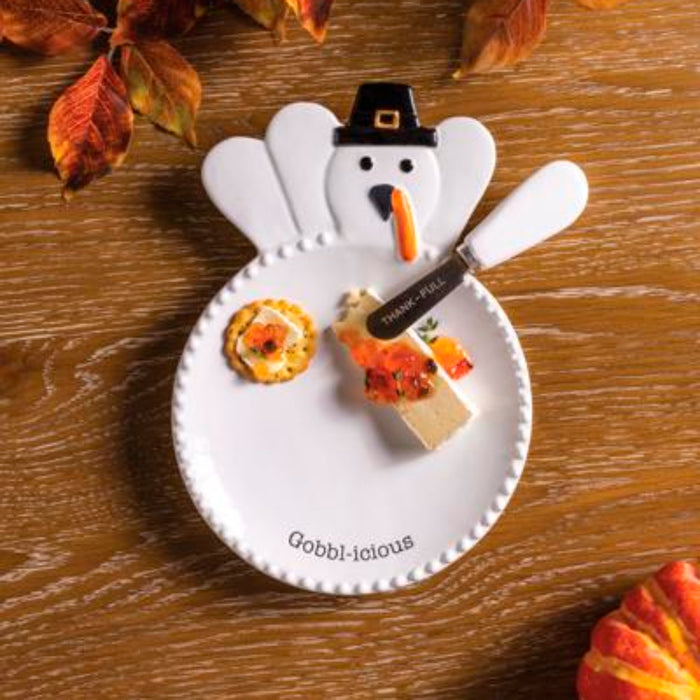 Mud Pie Turkey Plate & Spreader Set