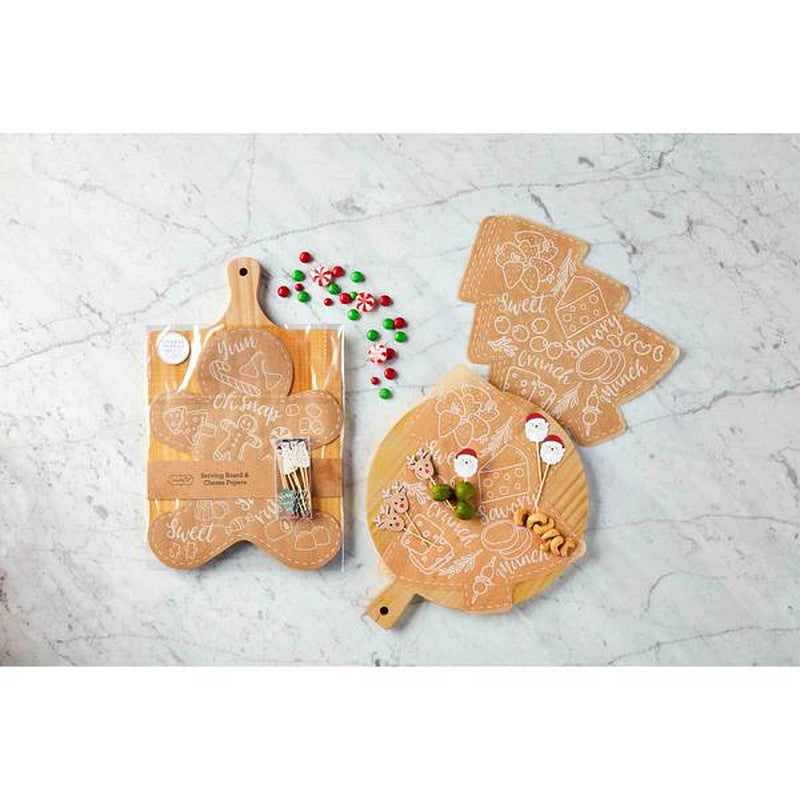 Mud Pie Christmas Board with Gingerbread Cheese Paper Set