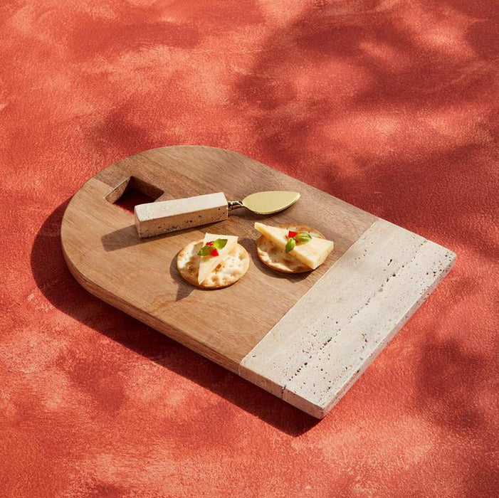 Mud Pie Rounded Travertine Board Set