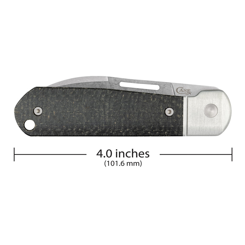Case Knives Smooth Black Burlap Micarta Highbanks Knife