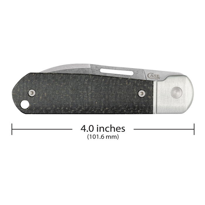 Case Knives Smooth Black Burlap Micarta Highbanks Knife
