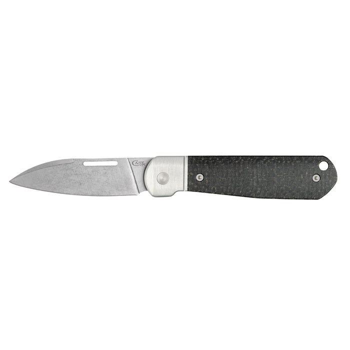 Case Knives Smooth Black Burlap Micarta Highbanks Knife